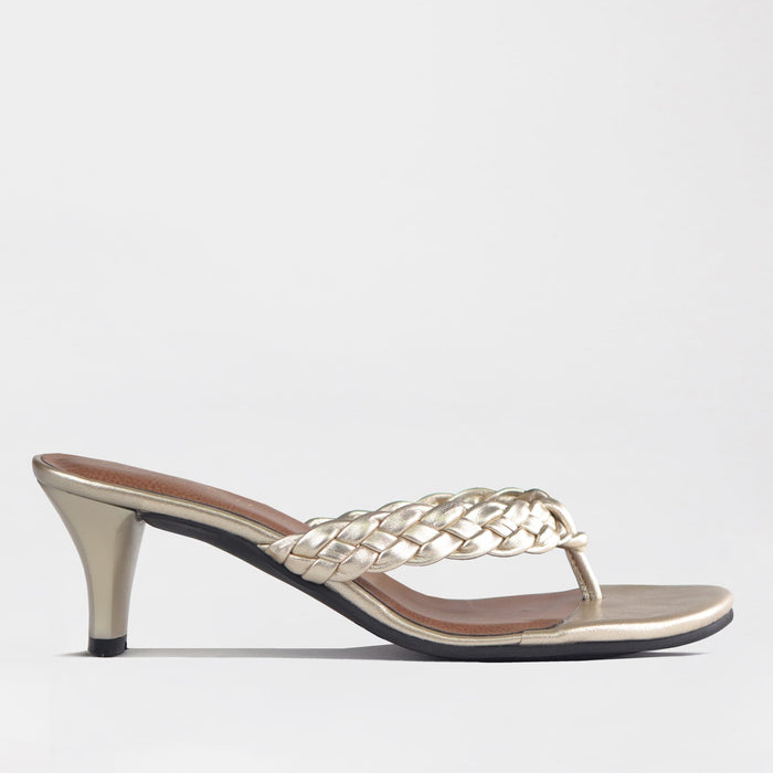 Froggie Shoes Sandals Gold Metallic / 12969 Plaited Sandal - side