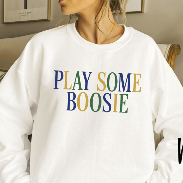 Play Some Boosie Sweatshirt: Funny Southern Culture Music Crewneck