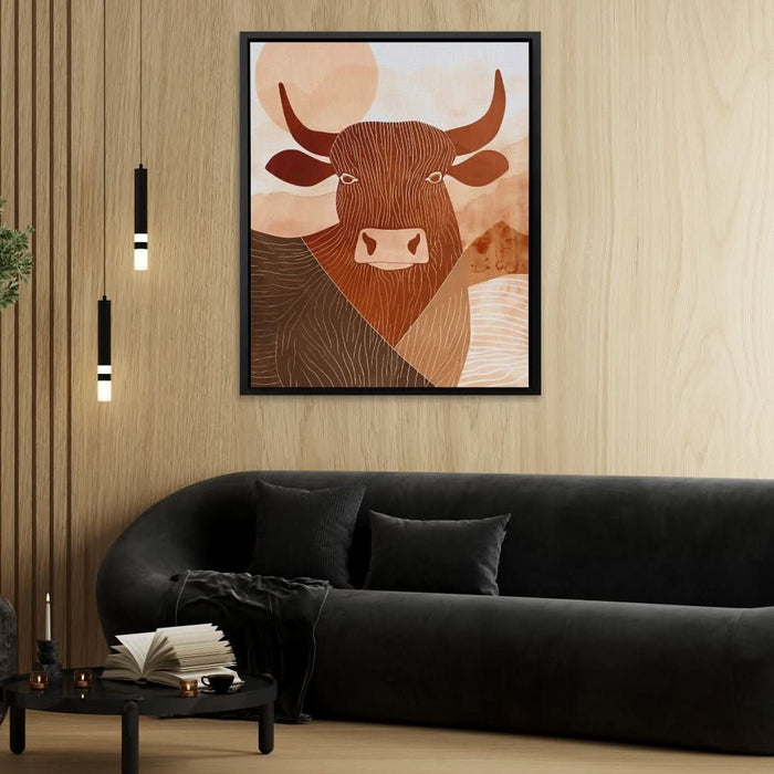 Power Abstracted - Beige Wall Art for Home Office