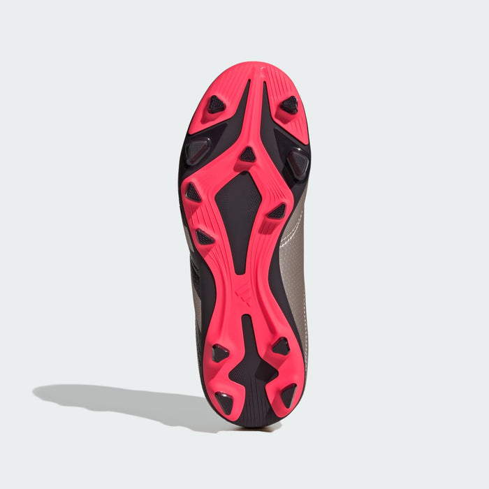 adidas PREDATOR CLUB Flexible Ground Soccer Cleats | Platinum Metallic / Aurora Black | Kid's