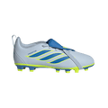 adidas Predator Club Fold-Over Tongue Elastic Laces FG/MG Soccer Cleats | Crystal Sky / Ray Blue / Team Solar Yellow | Kid's