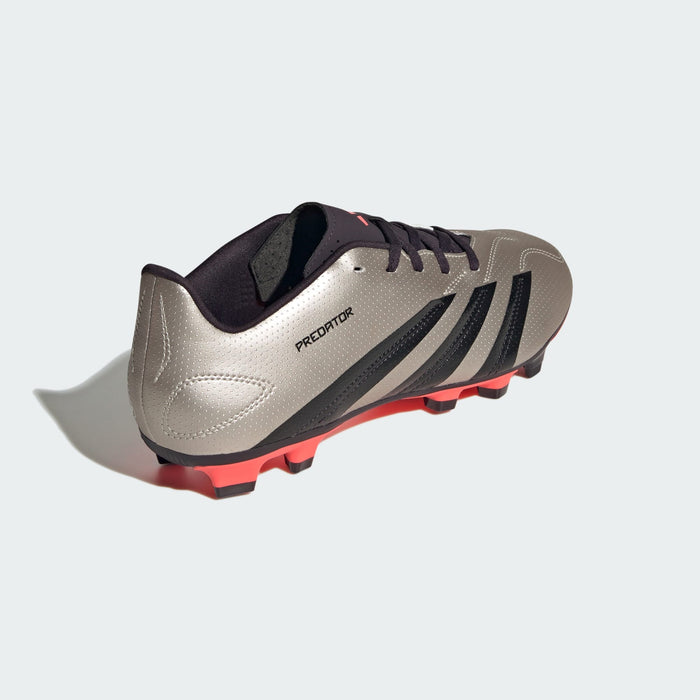 adidas Predator Club Multi-Ground Soccer Cleats | Platinum Metallic-Core Black-Turbo | Men's