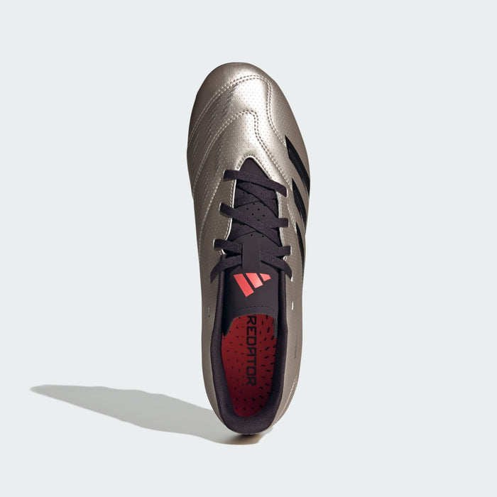 adidas Predator Club Multi-Ground Soccer Cleats | Platinum Metallic-Core Black-Turbo | Men's