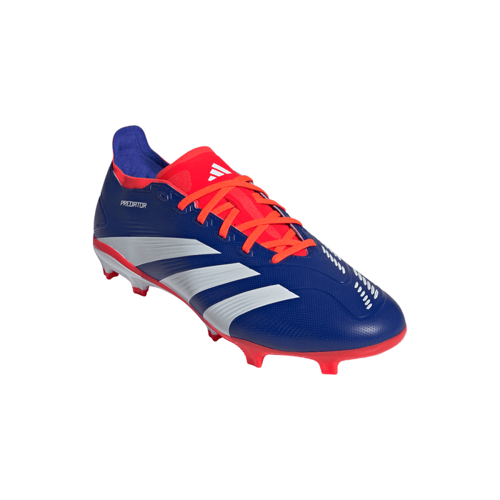 adidas Predator League Firm Ground Soccer Cleats | Lucid Blue-Cloud White-Solar Red | Men's