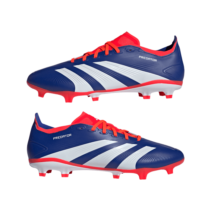 adidas Predator League Firm Ground Soccer Cleats | Lucid Blue-Cloud White-Solar Red | Men's