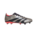 adidas Predator League Firm Ground Soccer Cleats | Platinum Metallic-Aurora Black-Turbo | Men's