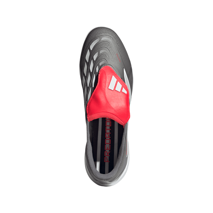 adidas Predator League Fold-Over Tongue Turf Soccer Shoes | Iron Metallic / Zero Metalic / Lucid Red | Men's