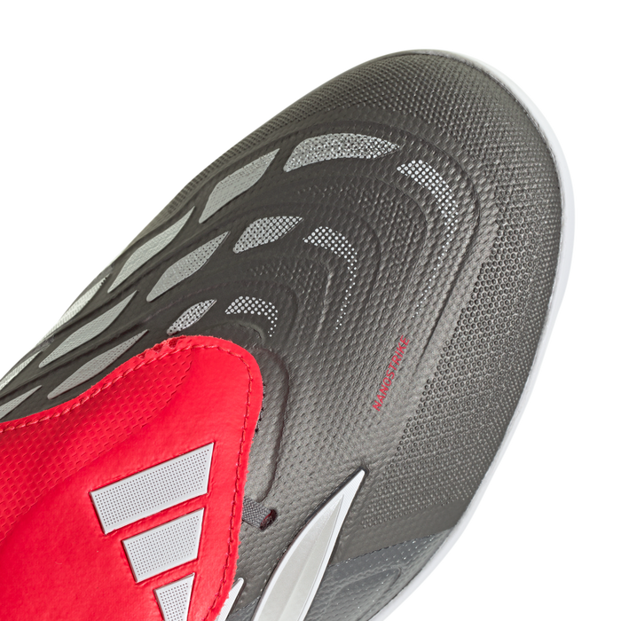 adidas Predator League Fold-Over Tongue Turf Soccer Shoes | Iron Metallic / Zero Metalic / Lucid Red | Men's