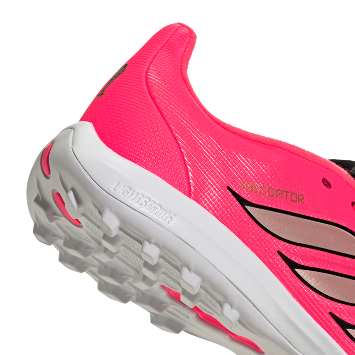 adidas PREDATOR LEAGUE Fold-Over Tongue Turf Soccer Shoes | Solar Pink / Core Black / White | Kid's