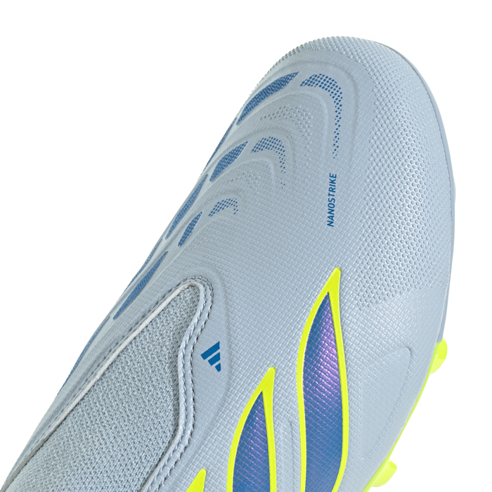 adidas Predator League Laceless FG Soccer Cleats | Crystal Sky / Ray Blue / Team Solar Yellow | Kid's