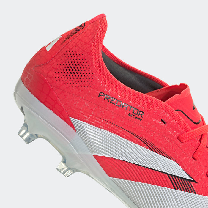 adidas Predator Pro Firm Ground Boots | Lucid Red-Cloud White | Men's