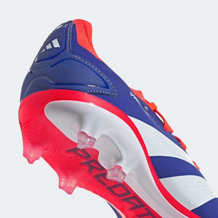 adidas Predator Pro Firm Ground Soccer Cleats | Cloud White-Solar Red-Lucid Blue | Men's