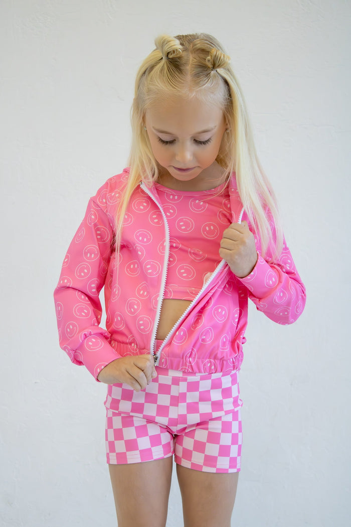 Pretty in motion- bubblegum check (jacket only)