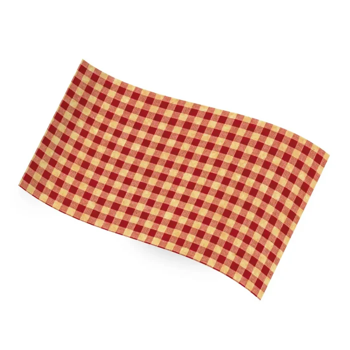 Printed Tissue Paper - Red/Kraft Gingham - RC-305D