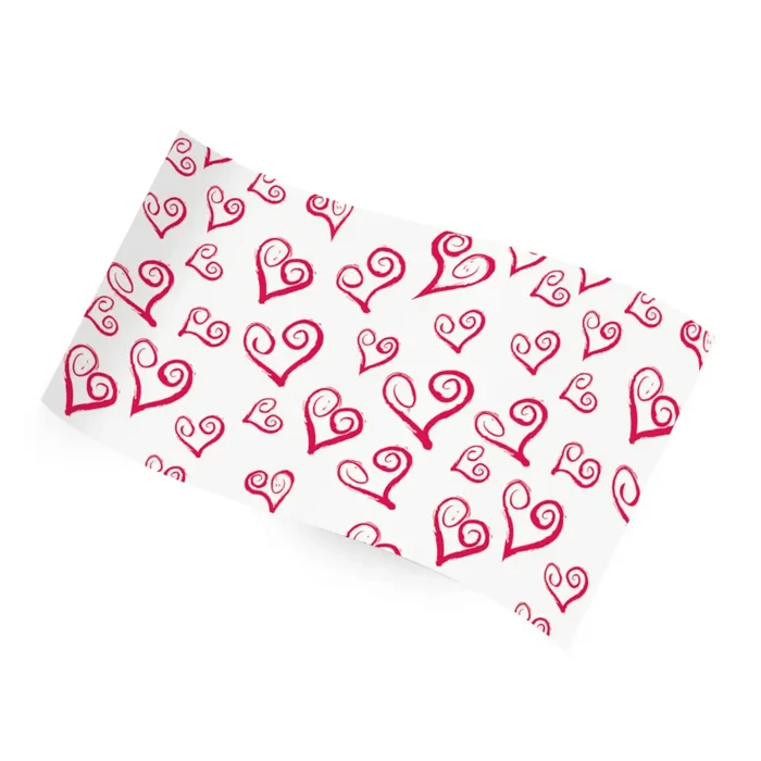 Printed Tissue Paper - Swirly Hearts - RC-1052