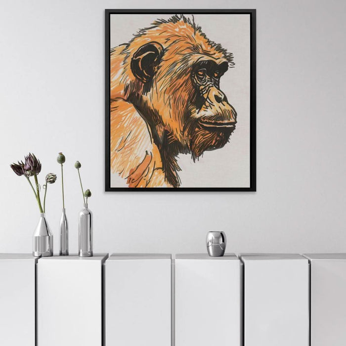 Prismatic Primate - Earth Tones Wall Art for Living Room