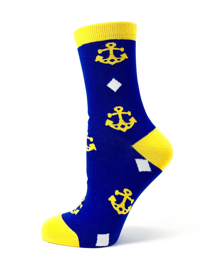 Proud NAVY Mom Ladies' Crew Socks