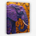 Purple Elephant - Animals Canvas Wall Art