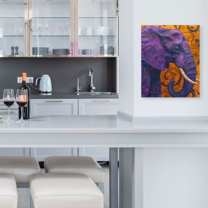 Purple Elephant - Large Modern Canvas Print