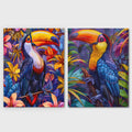 Rainforest Toucans - Animals Canvas Wall Art