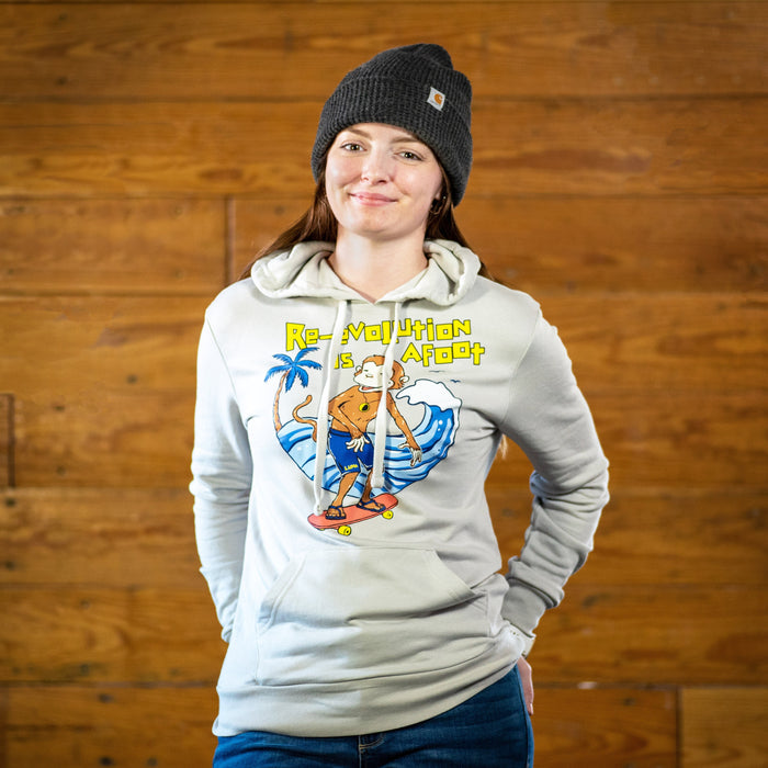 "Re-Evolution Is Afoot" LUNA Hoodie - Lightweight Hooded Pullover - worn by model