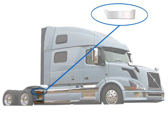 Rear Step Fairing Panel Stripe Top Chrome Trim for Passenger Side (12R) 2004-2017 Volvo VNL