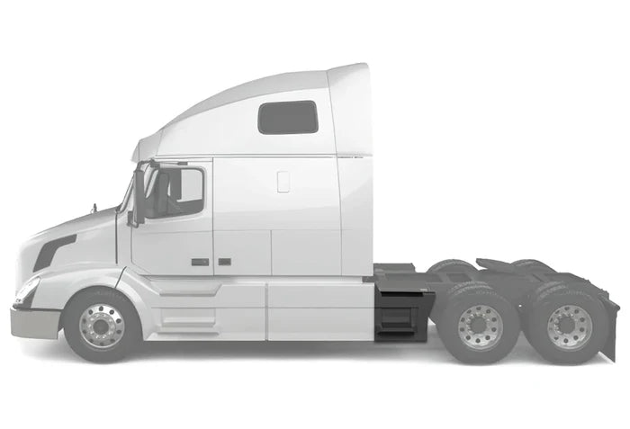 Rear Step Side Fairing Pane with steps Driver 25" 2004-2017 Volvo VNL