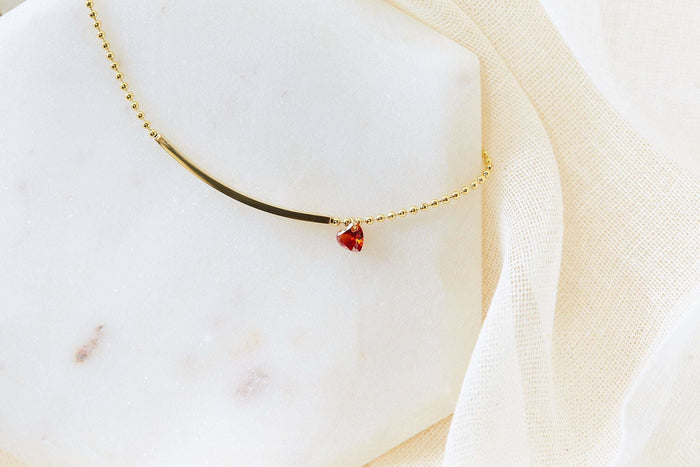 Red Crystal Heart Bracelet