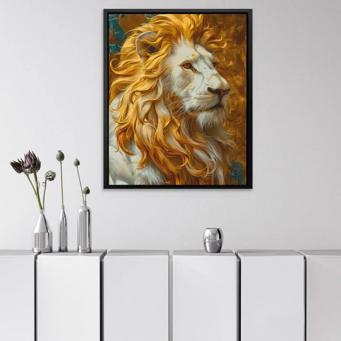Regal Resilience - Beige Wall Art for Living Room