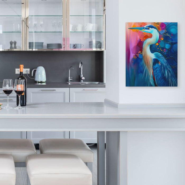 Regal Resplendence - Blue Wall Art for Home Office