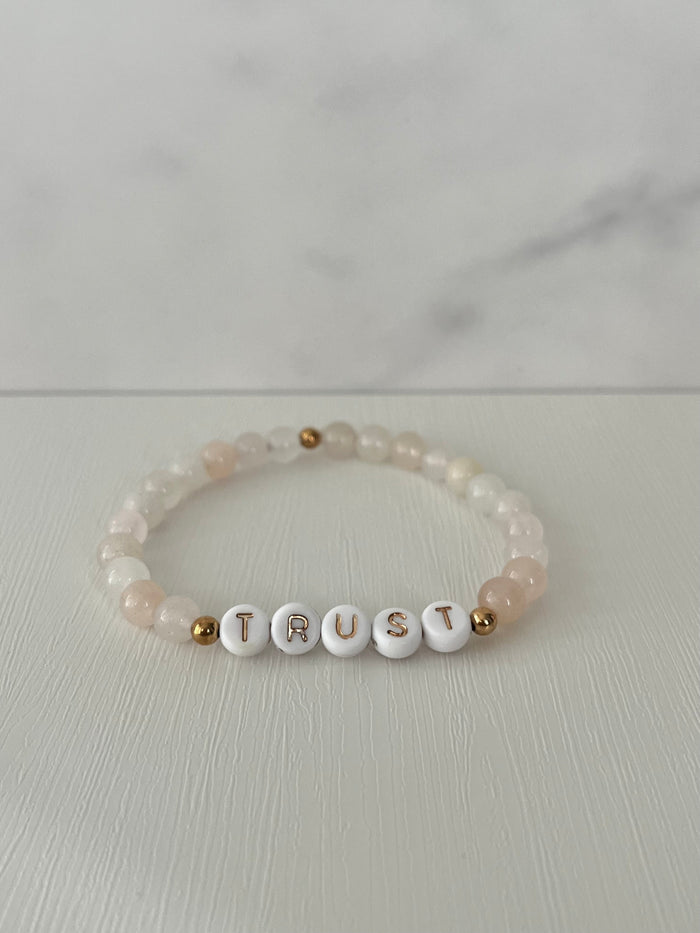 Rejoice Pray Trust Opal Bracelet Set