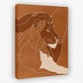 Resting Lion Doodle - Animals Canvas Wall Art