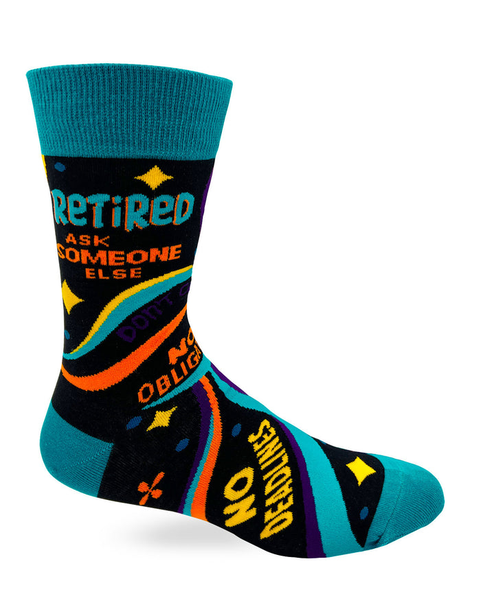 Retired Ask Someone Else Men's Novelty Crew Socks