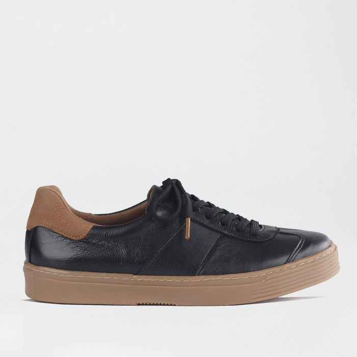 Froggie Women's Retro Lace-up Sneaker-Black Multi Leather -12795 - side.