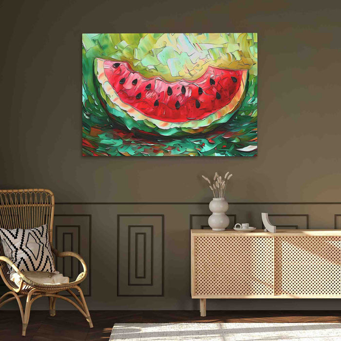 Ripe Watermelon - Large Abstract Canvas Print