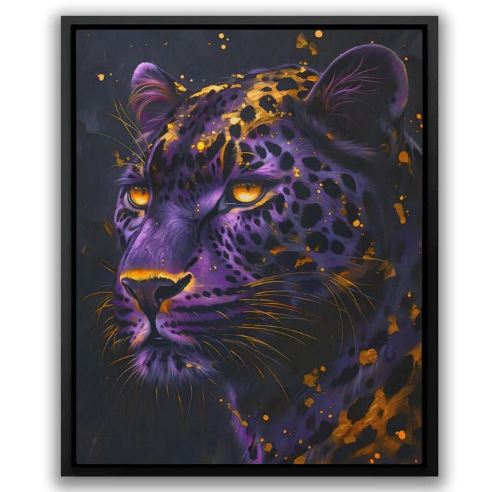 Royal Presence - Purple Leopard Canvas Print