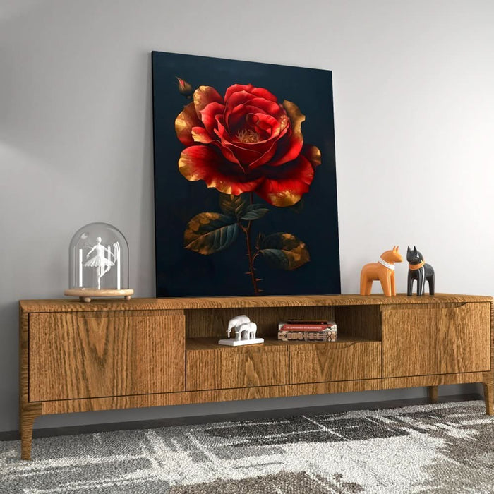 Royal Red Rose - Floral Art for Bedroom
