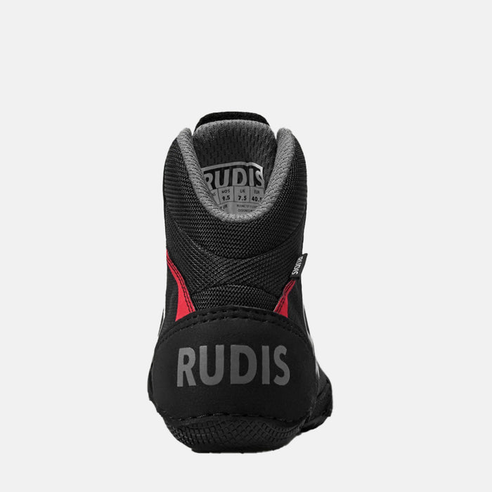 Rear view of the Rudis Colt 4.0 Adult Wrestling Shoes, Live Wire.
