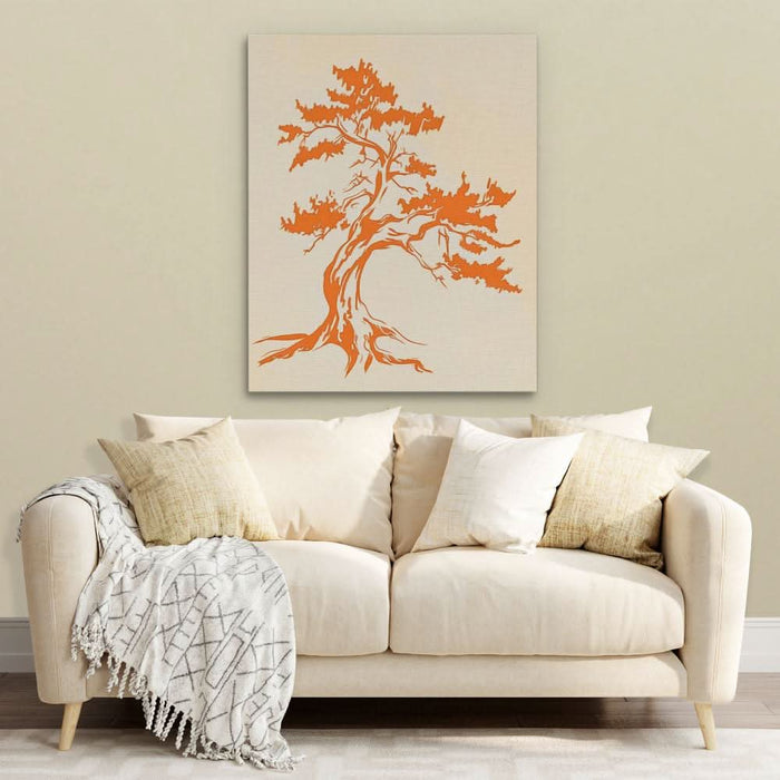 Rustic Tree - Nature Wall Art in Black Frame