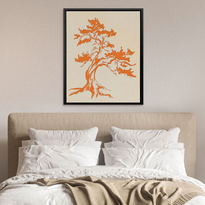 Rustic Tree - Brown Wall Art for Home Office