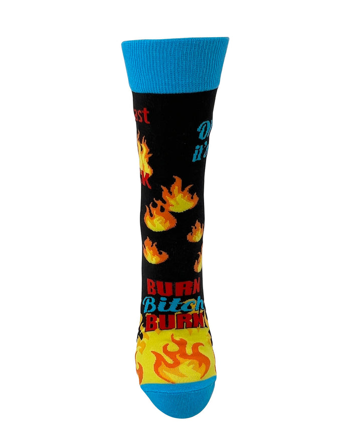 Sassy "My Last F**k. Oh Look, it's on Fire" Ladies' Novelty Crew Socks