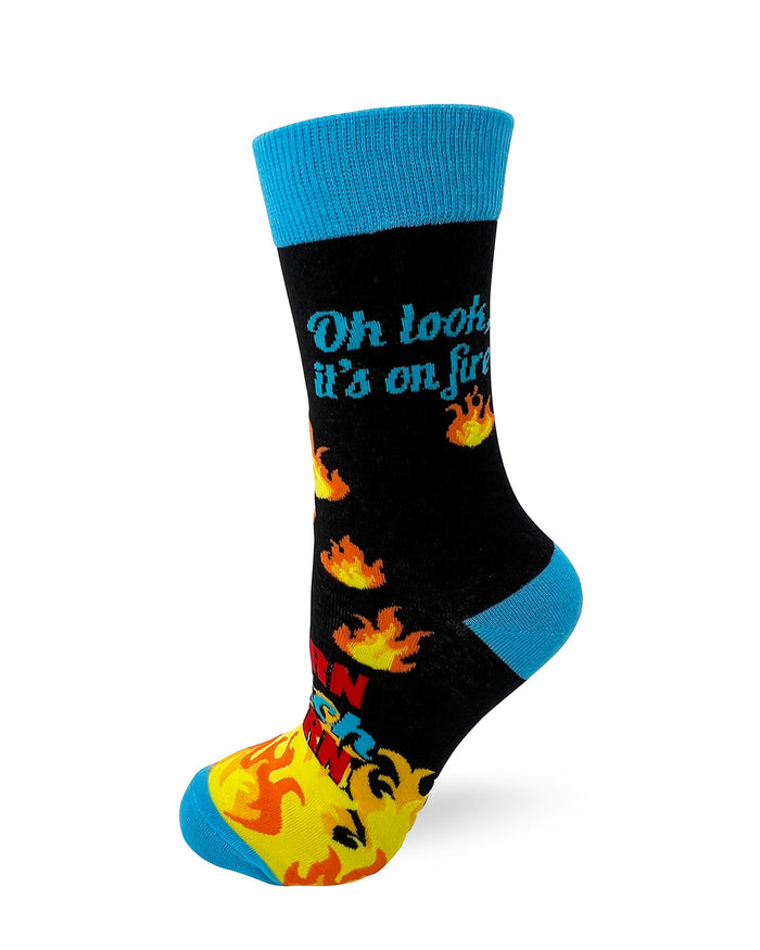 Sassy "My Last F**k. Oh Look, it's on Fire" Ladies' Novelty Crew Socks