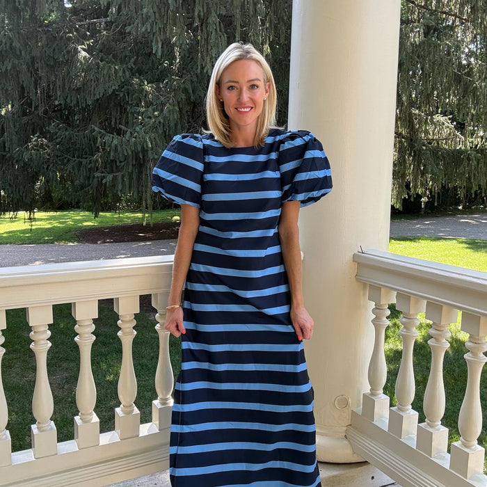 Saylor Stripe Puff Sleeve Dress