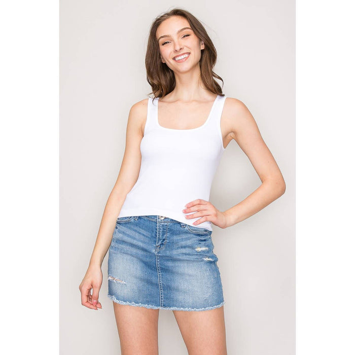 Seamless Ribbed Knit Tank Top