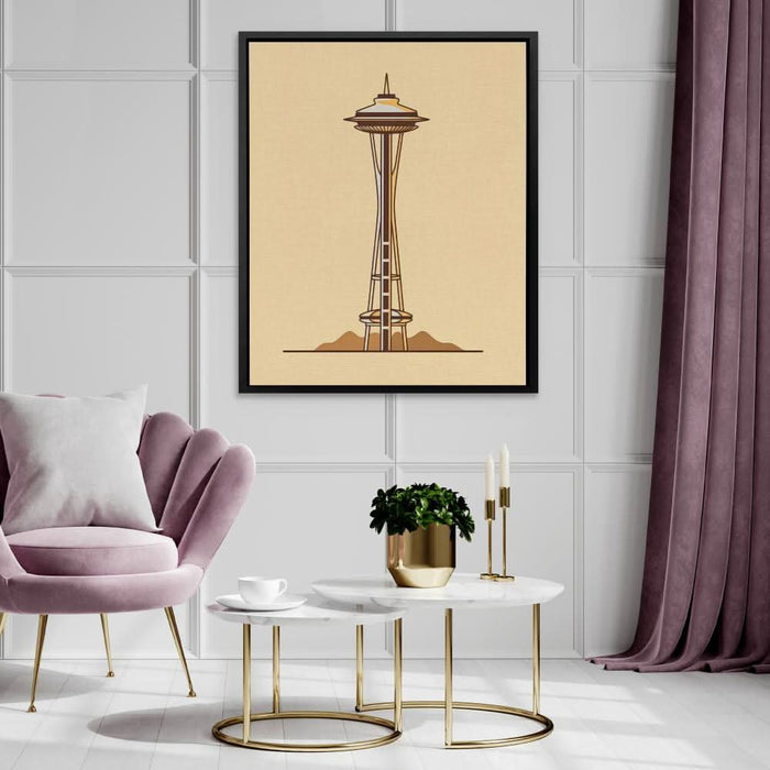 Seattle Space Needle - Neutral Wall Art