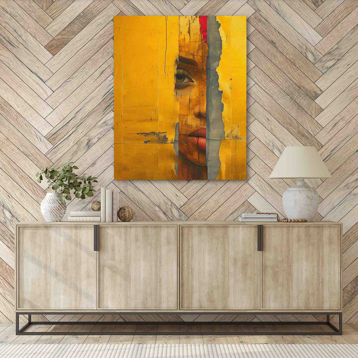 Self Reflections - Female Wall Art in Black Frame