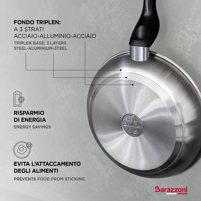 Set inox 2 pezzi - Padelle 20 cm + 28 cm