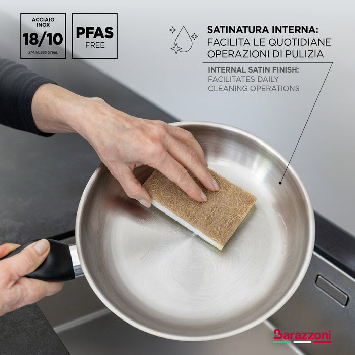 Set inox 2 pezzi - Padelle 20 cm + 28 cm