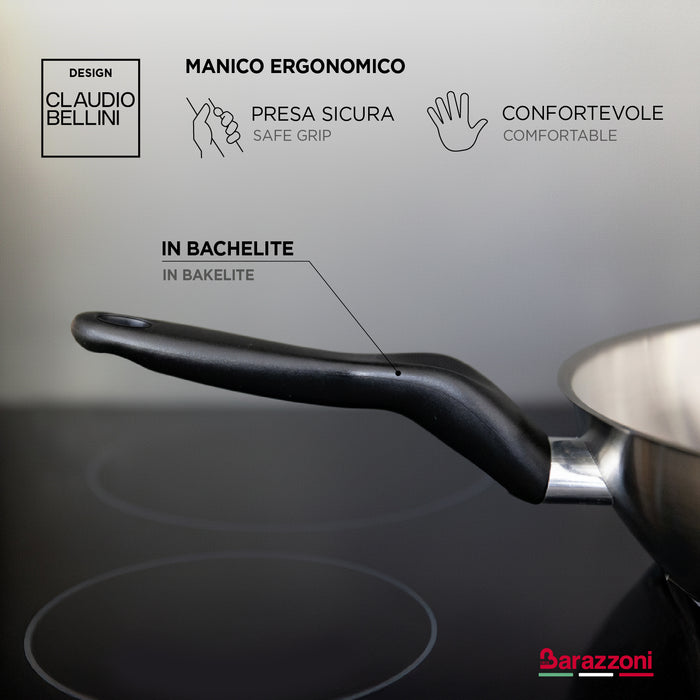 Set inox 2 pezzi - Padelle 20 cm + 28 cm