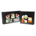 Seta Nero Box with Arched Window - Black Linen Embossed -